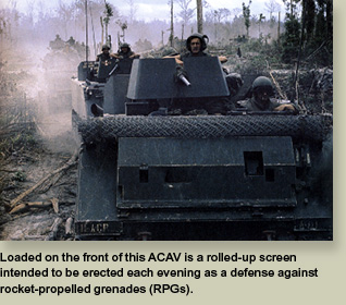 A Troop in a tight defensive position